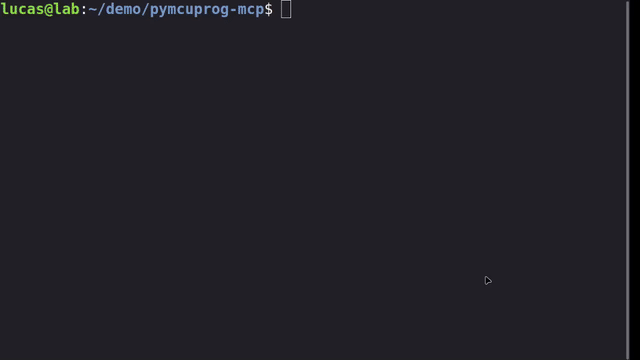 Claude Code programming a Microchip AVR microcontroller via pymcuprog-mcp